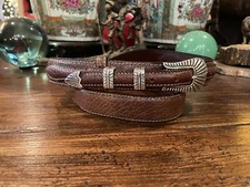 Chacon Sterling Silver Belt Buckle New Bison      40-42  -1/38  -.75  Roper  