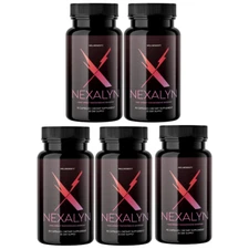 Nexalyn Pills for Men Advanced Formula - Nexa Lyn Male Support - 5 Bottles