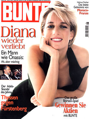 Zeitschrift BUNTE Nr. 26 v 1997, Cover Lady Di - Diana; Jerry Hall; L. McCartney
