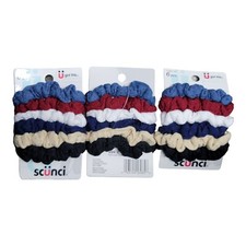 3 Scunci Mini Waffle Twisters Hair Scrunchies, Assorted Colors, 6 Ct Each