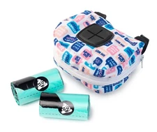 NEW! DOG WHAT THE POOP DISPENSER BAG + BAG ROLLS - ATTACHES TO LEASH