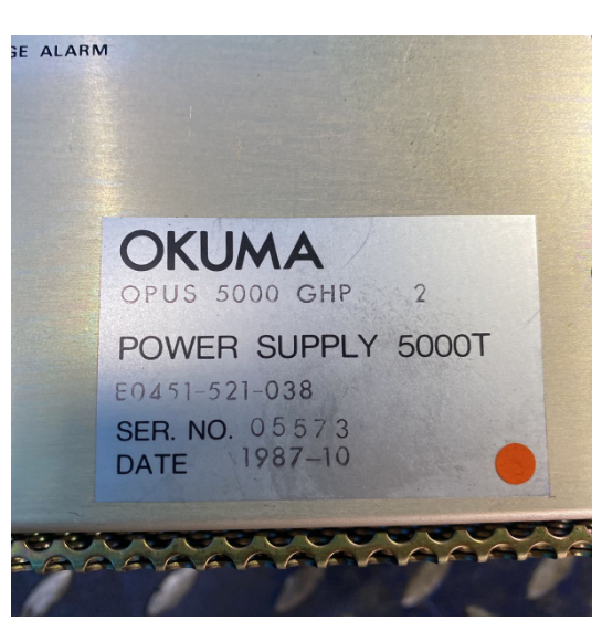 REFURBISHED OKUMA E0451-521-038 POWER SUPPLY Opus 5000 GHP 2 5000T