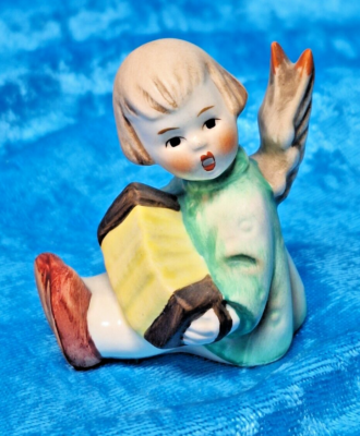 Goebel Hummel Figurine Angel Joyous News W/Accordion Candle Holder