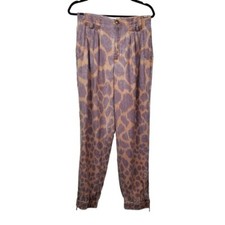Anthropologie Womens Tamarind Leopard Print Trouser Jogger Pants Size 4