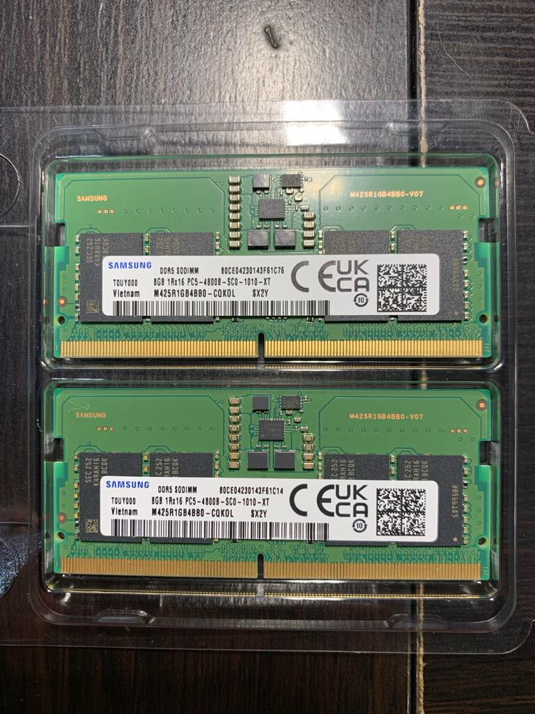 Samsung 16GB (Kit of 2x8GB) DDR5 PC5-38400 SODIMM-4800 Laptop
