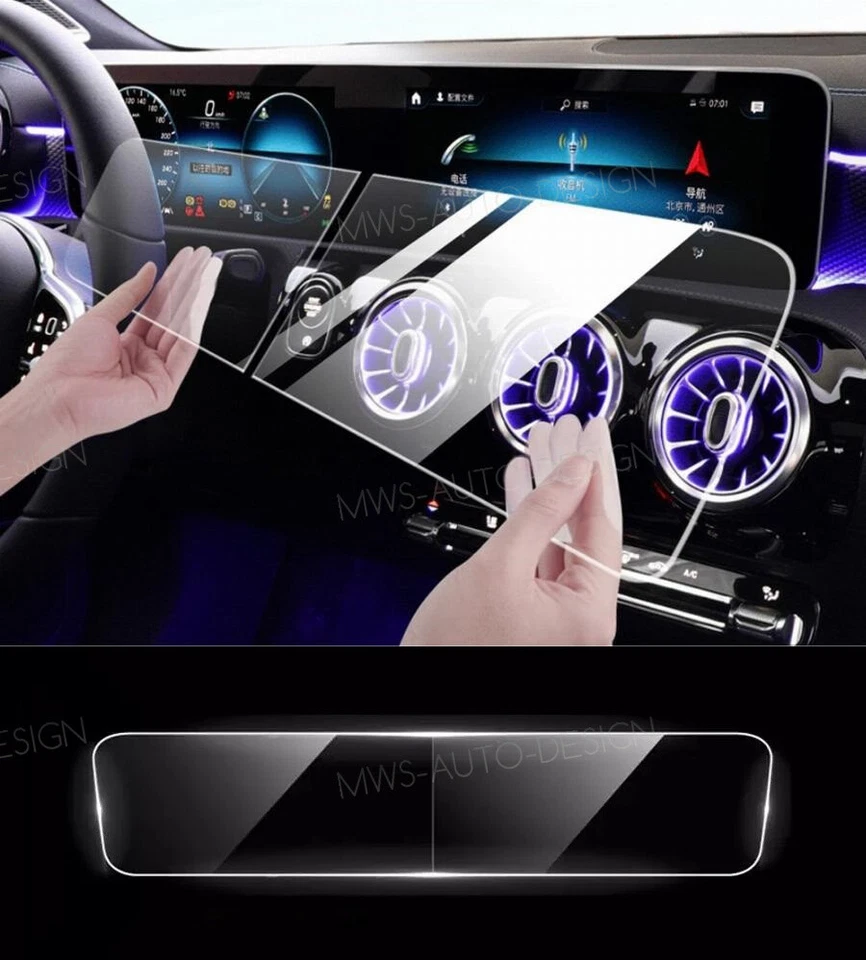 Protection Ecran de Navigation ★Verre Trempé LCD Compatible Mercedes Classe A - Photo 4/4