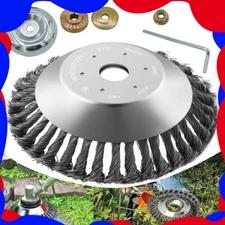 8 Inch Grass Trimming Tools Steel Wire Garden Weed Brush Lawn Mower Mower