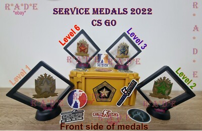 CS GO Spiel Counter-Strike: Global Offen Sammlerstück REAL 3D Service Medal 2022