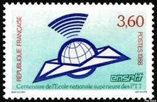 Timbre 1988 - Centenaire de l'Ecole Nationale Supérieure des PTT - N° 2527