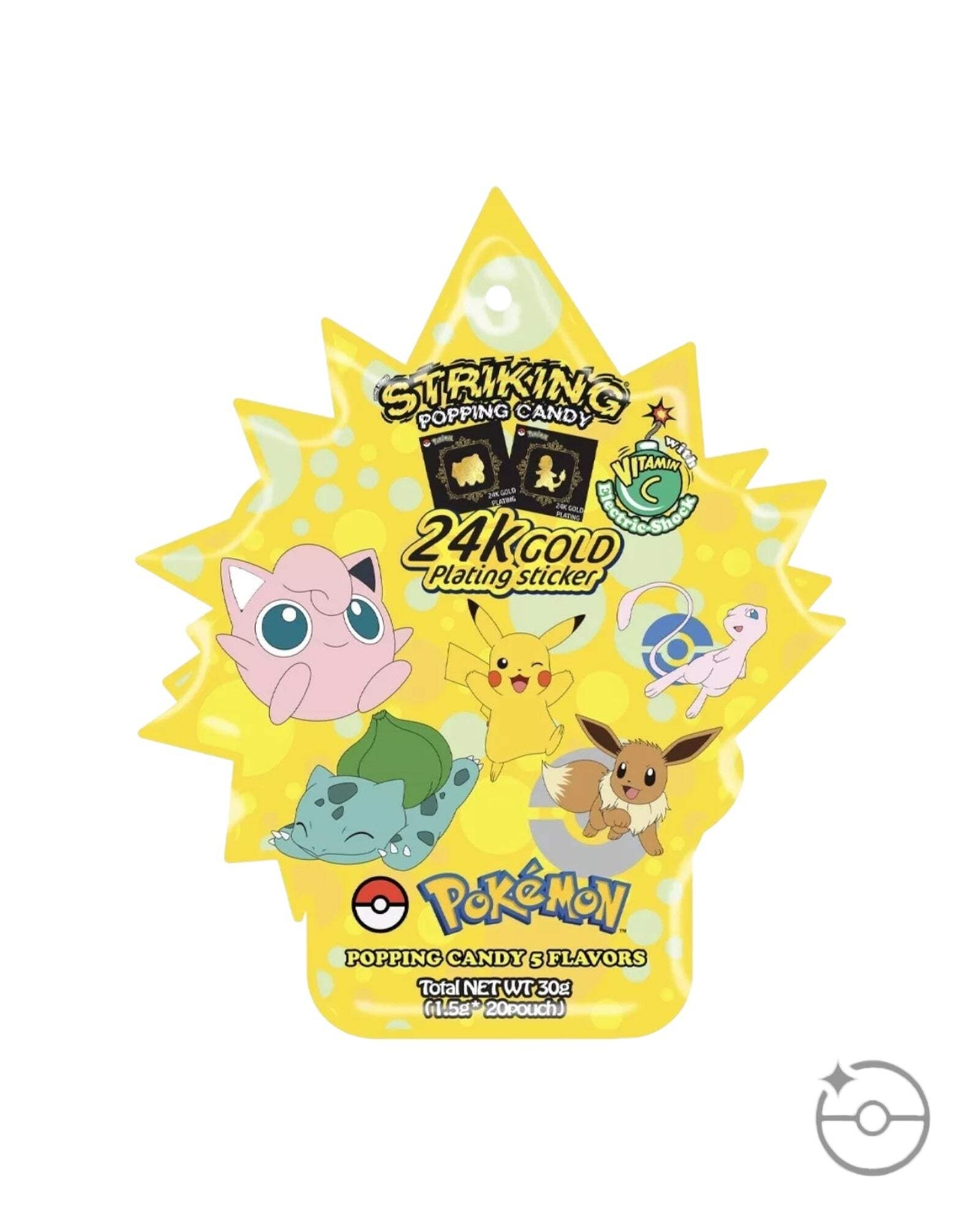 Pokémon: Striking Popping Candy (1 pack) + 24K Gold Sticker (Korean)