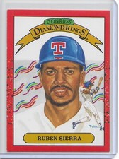 1990 Donruss Baseball Ruben Sierra Diamond Kings Card # 3 INC. No Black Bar