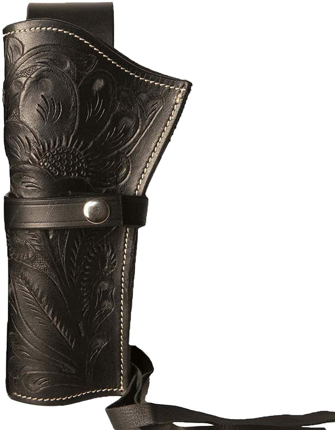 Tooled Leather Western Gun Holster Heritage Left Hand Black Holster Multi Size 