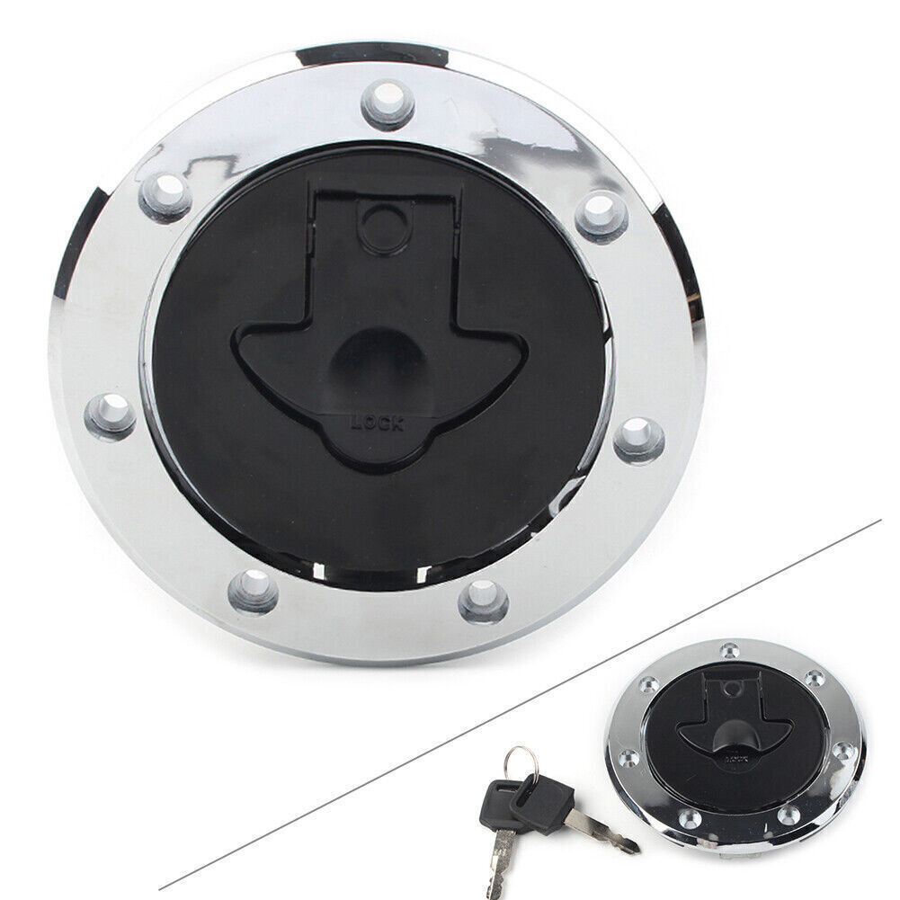 Aluminum Fuel Gas Tank Cap Cover w/Keys For Kawasaki Ninja ZX7R ZX6R