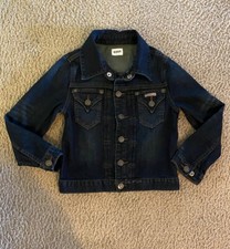 HUDSON Girls Denim Jean Jacket Button Down Dark Wash Size 6