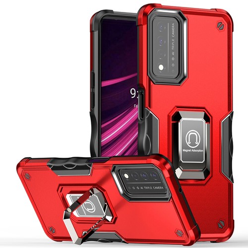 For T-Mobile Revvl V Plus Metal Ring Kickstand Case Dual Layer Shockproof Cover - Picture 2 of 44