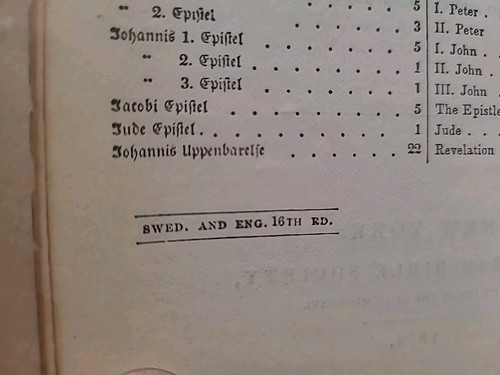 1874 NEW TESTAMENT antique SWEDISH AND ENGLISH leather AMERICAN BIBLE SOCIETY - Picture 15 of 20