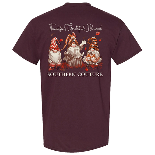 Southern Couture Classic Thankful Grateful Gnomes T-Shirt - Picture 3 of 8