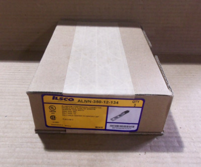 NEW ILSCO ALNN-350-12-134 ALUMINUM COMPRESSION CONNECTOR DOUBLE HOLE TANG