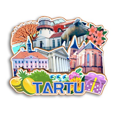 Tartu Estonia Refrigerator magnet 3D travel souvenirs wood craft gifts