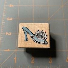 Rubber Stampede- Wood Stamp Fuzzy Slipper Shoe Heels