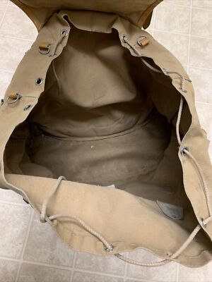 50s Distressed Sac LaFuma French Rucksack Canvas/Leather Military