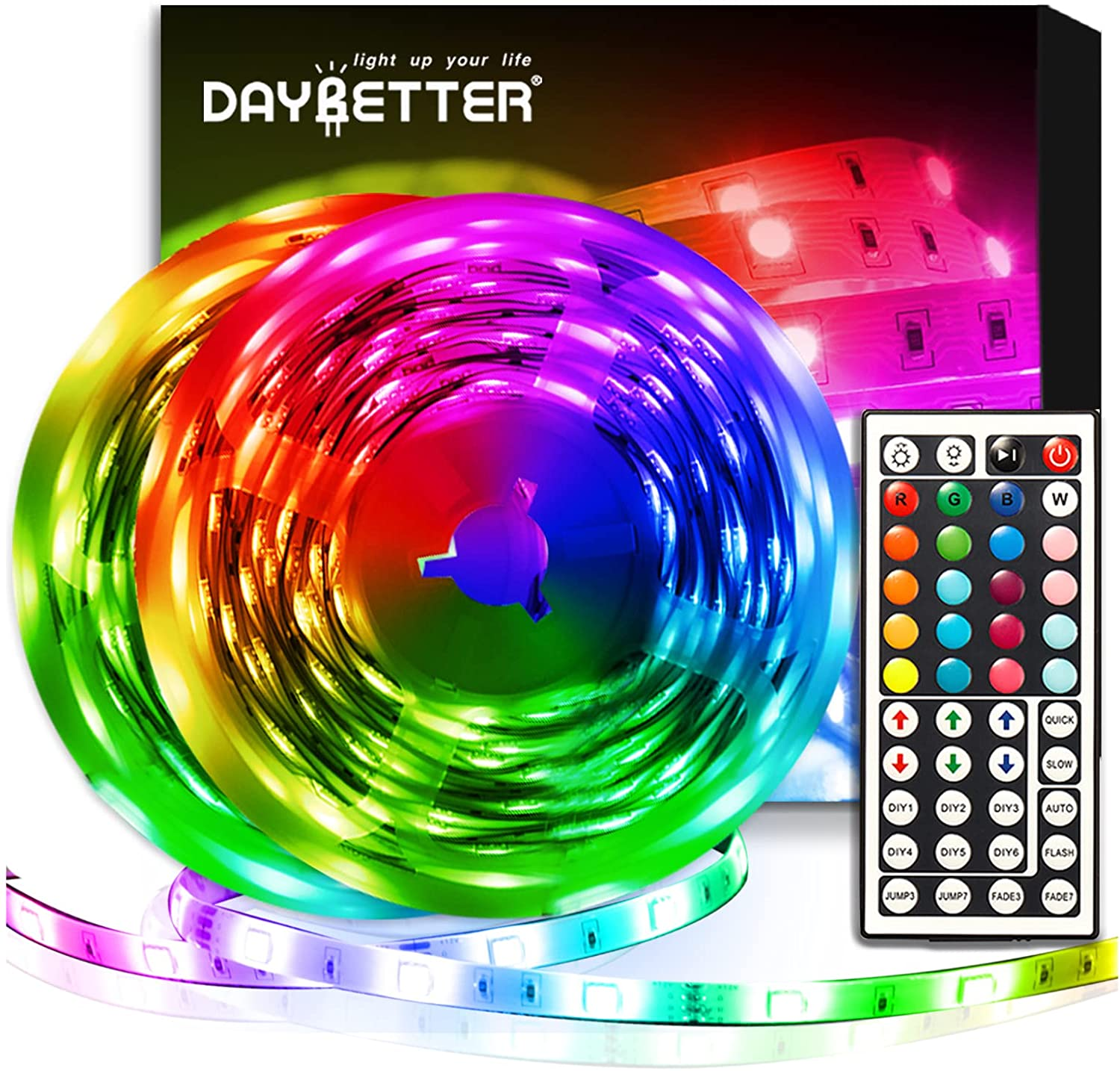 32.8ft Remote Control LED Strip Lights for Bedrooms with Color Changing-image