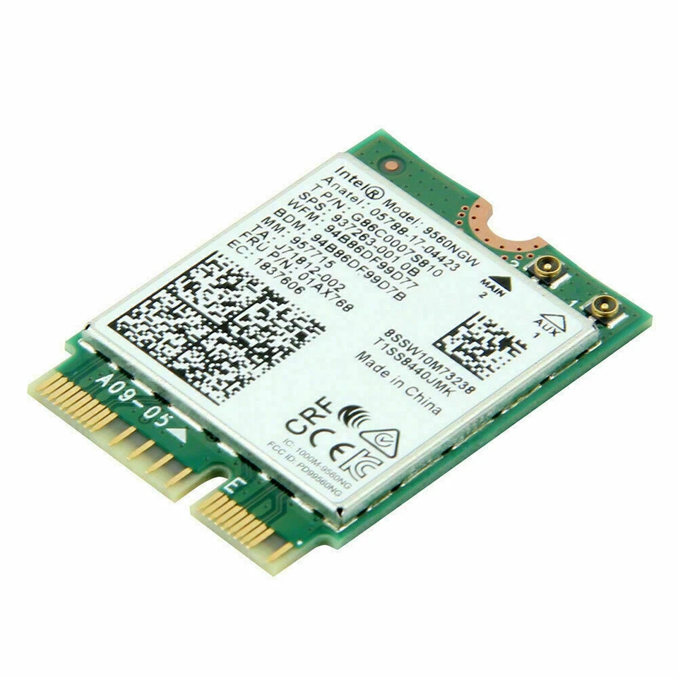 Intel Dual Band 9560 9560NGW NGFF 1^73Gbps BT5^0 Card W2 R0L5 S3 New - Bild 3 von 4