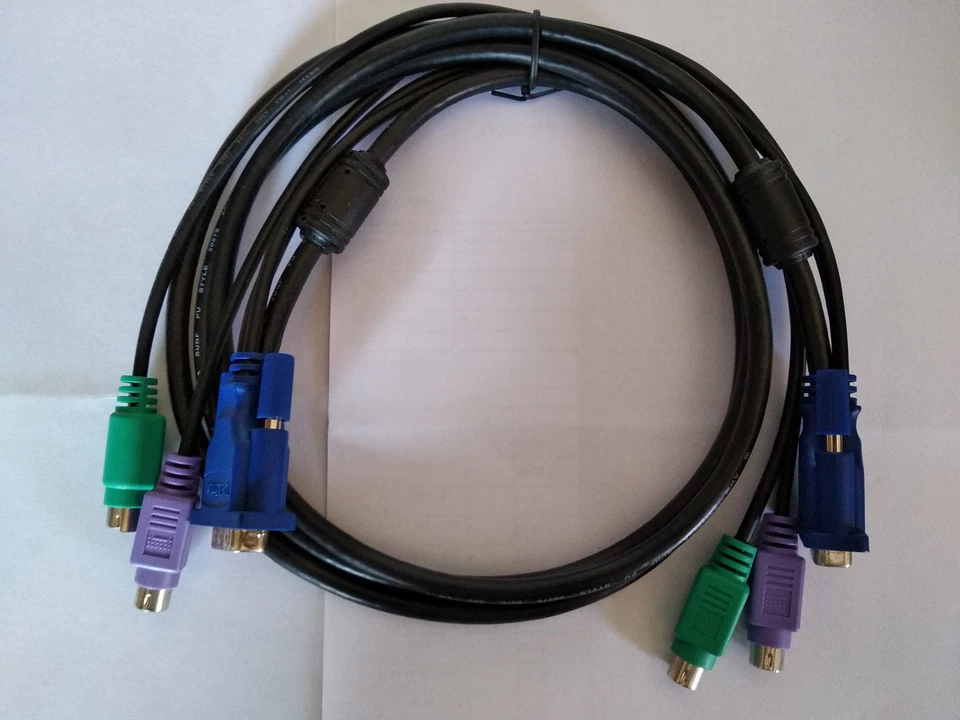 D-LINK DKVM-CB KVM Switch Cable 1.8M 6FT VGA Video Monitor PS2 Keyboard Mouse - Image 2 of 4