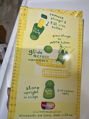 Talisman Designs Butter Boy Cowboy – Butterbehälter & -streuer Für Maiskolben, Grün, BPA-frei