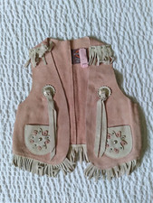 John R Craighead Co., Inc Child's Suede Leather Western Vest sz. M Rodeo Gear