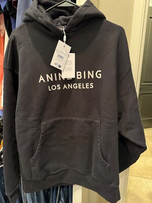 NWT ANINE BING ALTO BLACK HOODIE SIZE LARGE
