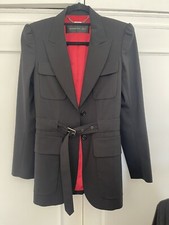 Barbara Bui Black Belted Jacket Fr36