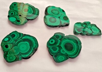 Natural Malachite Loose Gemstone polished Fancy slice wholesellar