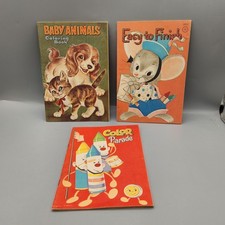 Vintage Baby Animals Easy To Finish Color Parade 3 Pb Coloring Books Usa 1960s Vintage Baby Animals Easy To Finish Color Parade 3 Pb Coloring Books Usa 1960s