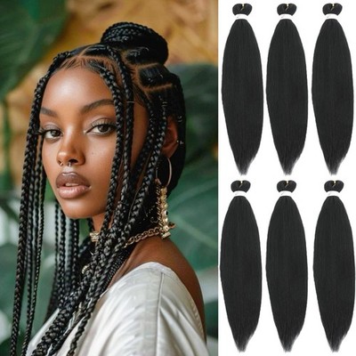 Pre Stretched Braiding Hair Extensions 26 Zoll 6packs Braids Extensions Kunst...