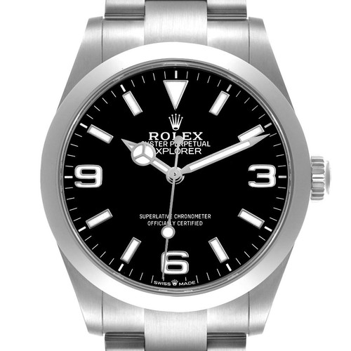Rolex Explorer I 40 Steel Black Dial Mens Watch 224270 Box Card