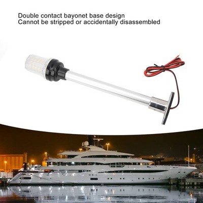 12in Boat Anchor Light 63 LEDs 360° All Around Stern Pole Light 316 Stainles SET