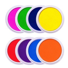 Craft Large Ink Pad Stamps Partner DIY Color,8 Colors Rainbow Finger Ink pad ...
