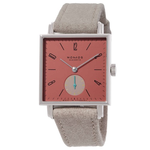 Nomos Tetra Terra Hand Wind Terracotta Red Dial Watch 438