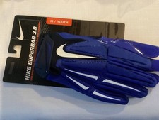 NIKE SUPERBAD 3.0 PADDED Extra Grip FOOTBALL GLOVES youth M medium GF0218 blue