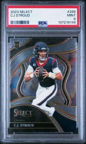 2023 PANINI SELECT #289 CJ STROUD ROOKIE RC PSA 9