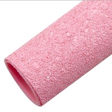 Super Chunky glitter FAUX LEATHER SHEET 8" x 12" 1106447 Baby Pink