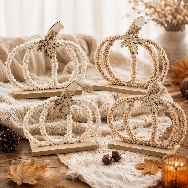 Herbstdeko KüRbis Deko 4Er Set FüR Zuhause Garten Geschenk-image