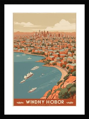 Moderner Hafen von Sydney gerahmtes Wandbild Poster Leinwanddruck Bild