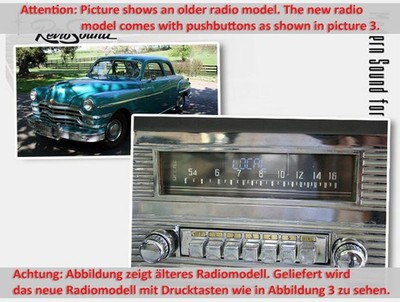 für Chrysler Windser 1949 RetroSound Oldtimer Auto Radio DAB+ UKW Bluetooth AUX