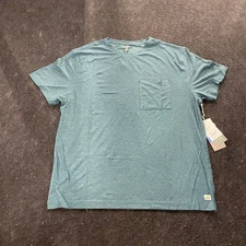 VUORI Short Sleeve Strato Pocket Tee Men's Size XL Light Deep Sea 