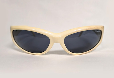 VTG Arnette Sunglasses AN4051 Catfish 08/87, White Marbled Frame, Made in Italy