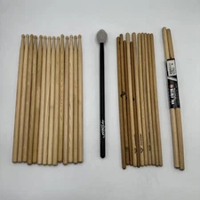 Lot of Drumsticks Vater 7/16 & 3/8 Hickory, Meinl, Vic Firth 7A, Zildjian Mallet