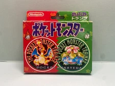 Pokemon Playing Cards Poker Charizard Venusaur Deck Red Green Japanese 1996 JP