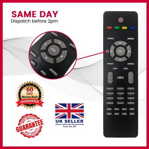 Genuine Hitachi RC1825 TV Remote Control - New Replacement For Compatible Models